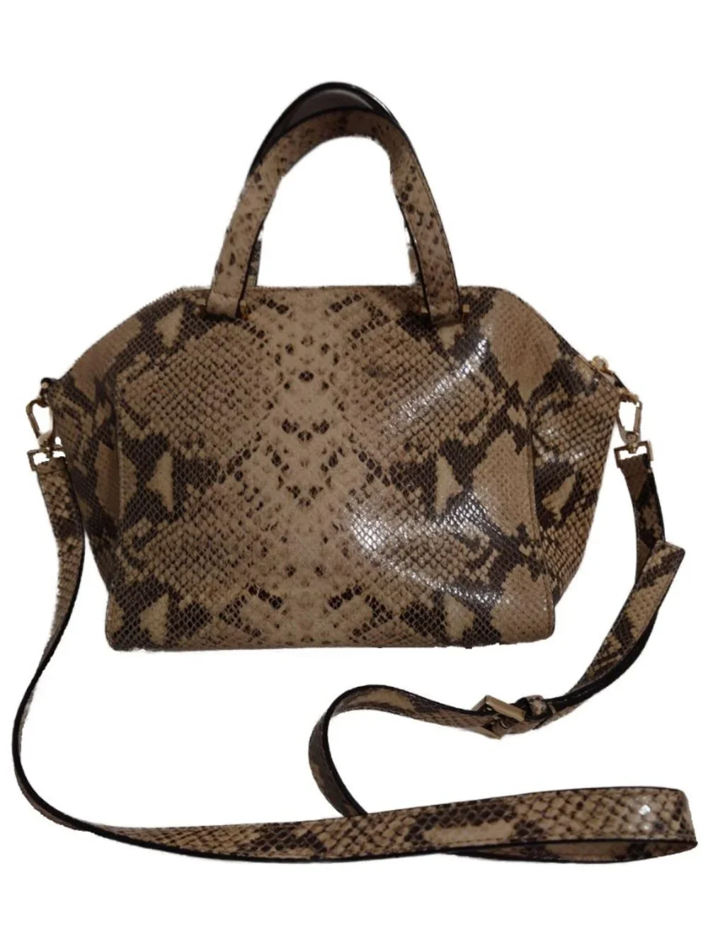 Kate Spade Savannah Parliament Snake Print Python Embossed Leather Satchel